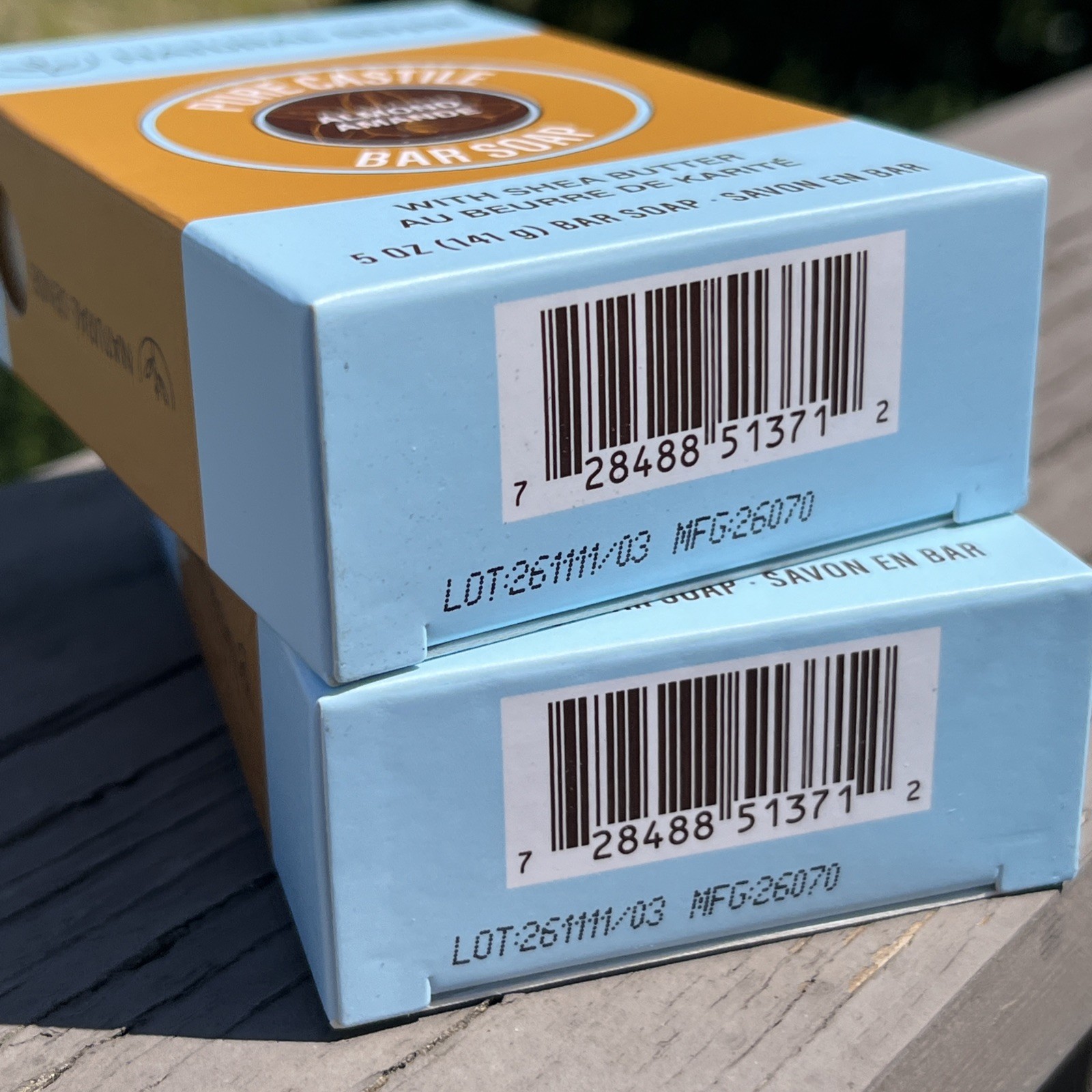 Natural Sense 4 Pack Pure Castile Almond Bar Soap – 5 oz (141g) – Yuka 100/100!