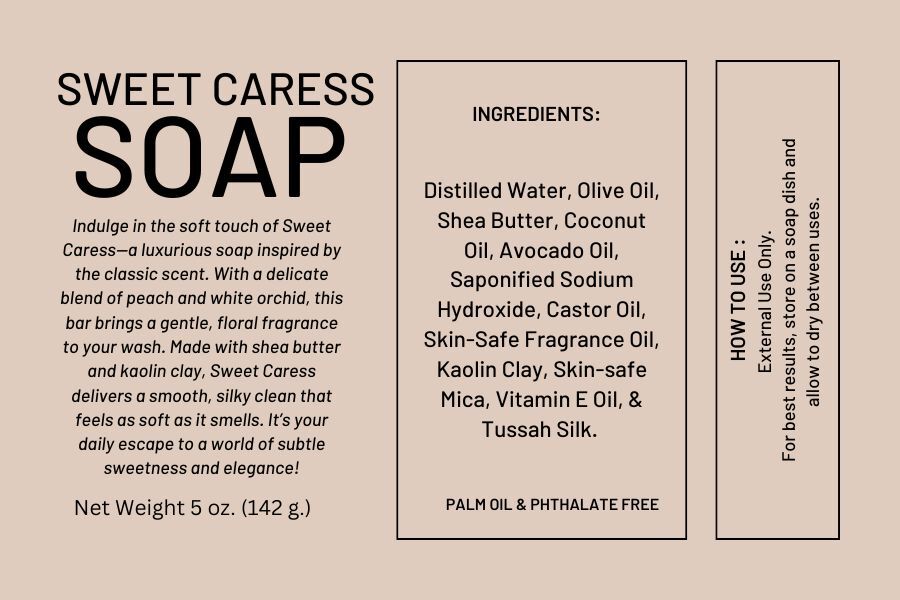 Luxury Handmade Shea Butter Soap 5 oz – Six Options – No Palm Oil or Phthalates