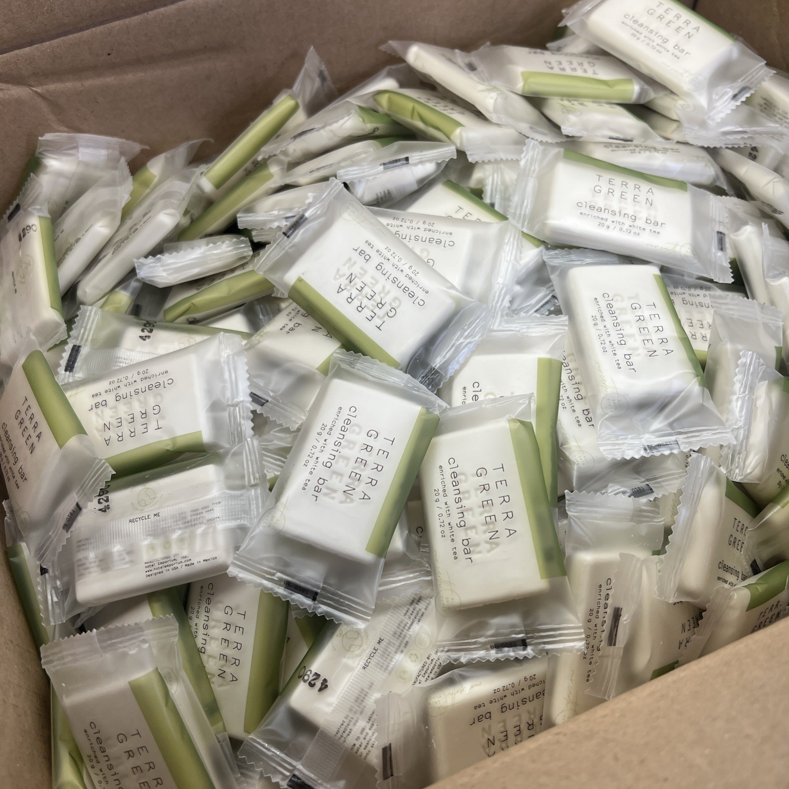 75 Terra Green White Tea Facial Bars 0.70 oz Hotel Travel Size