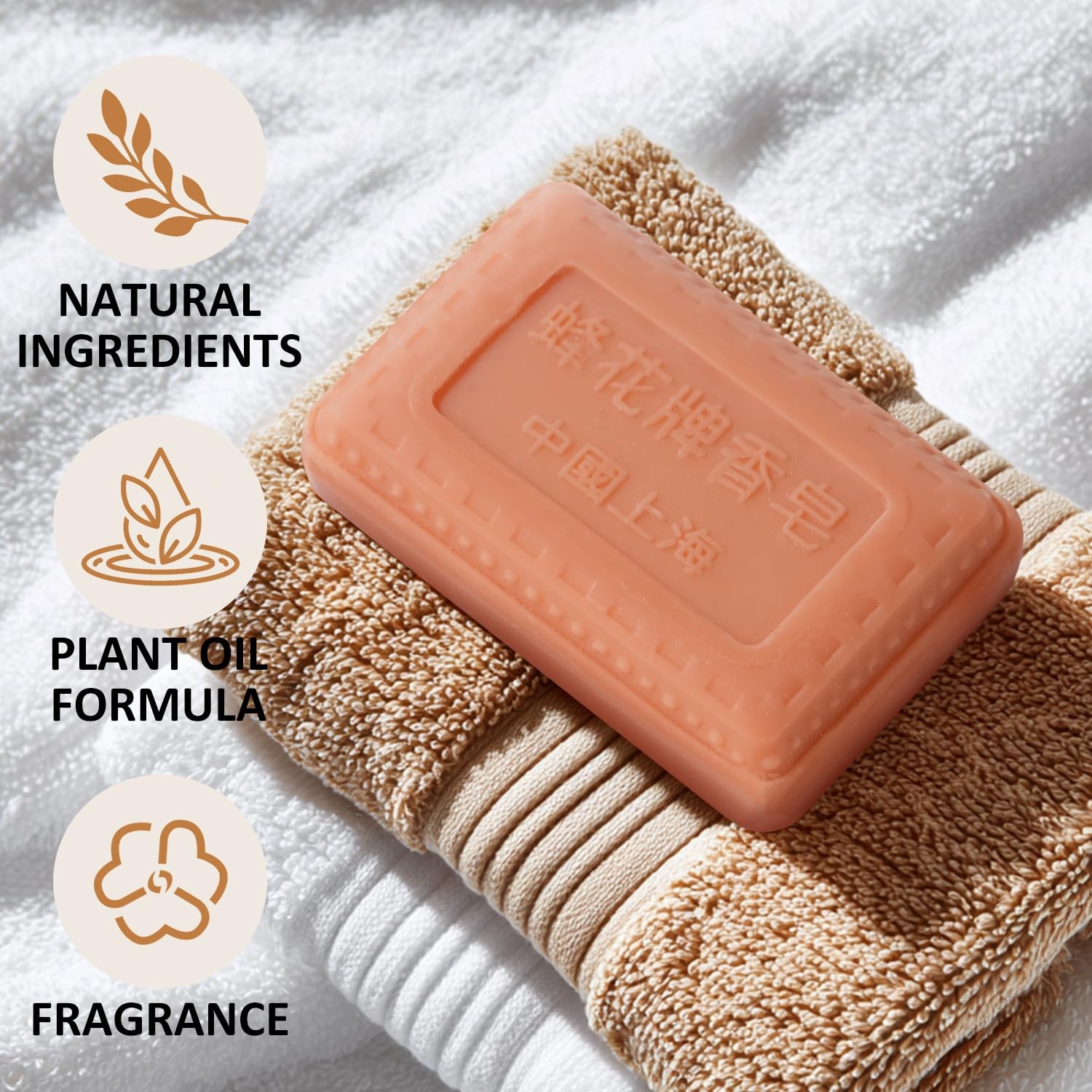 Bee & Flower Soap Bar Sandalwood Moisturizing Bath 1 Ounce (Pack of 4)