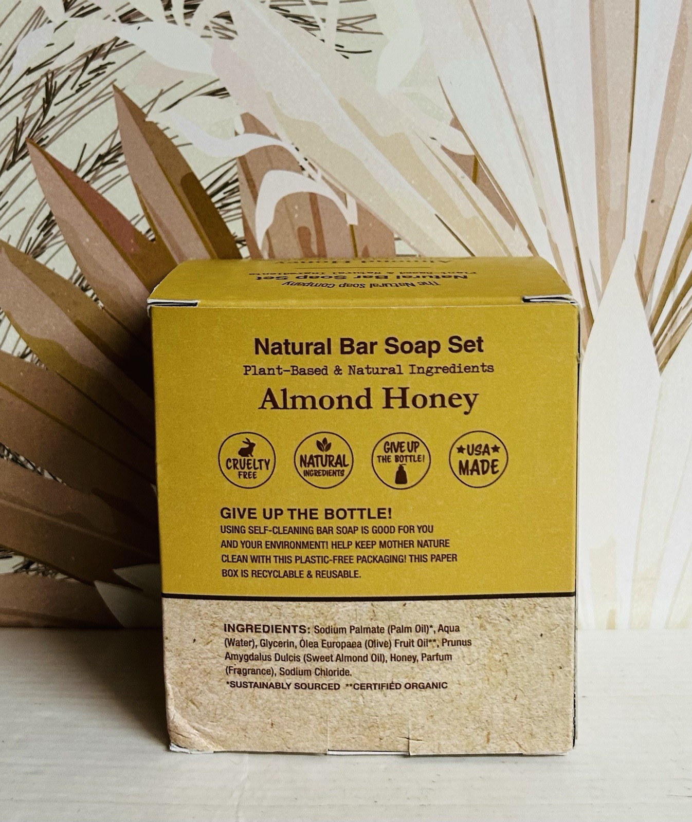 The National Soap Co. ~ Almond Honey Natural Bar Soap Set 4 bars 5 oz Each