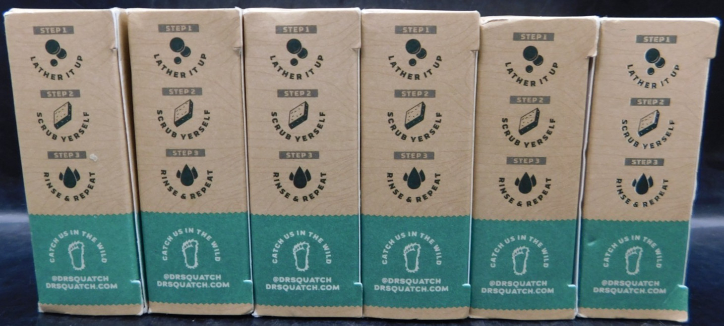Lot Of 6 Dr. Squatch Men’s Natural Soap Rain Forest Rapids 5oz Ea New & Unused