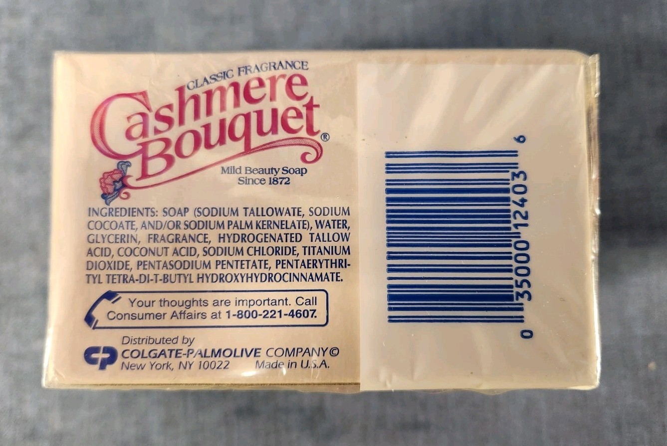 Cashmere Bouquet Bar Soap Classic Fragrance 3 4oz Bars NEW Old Stock mABC