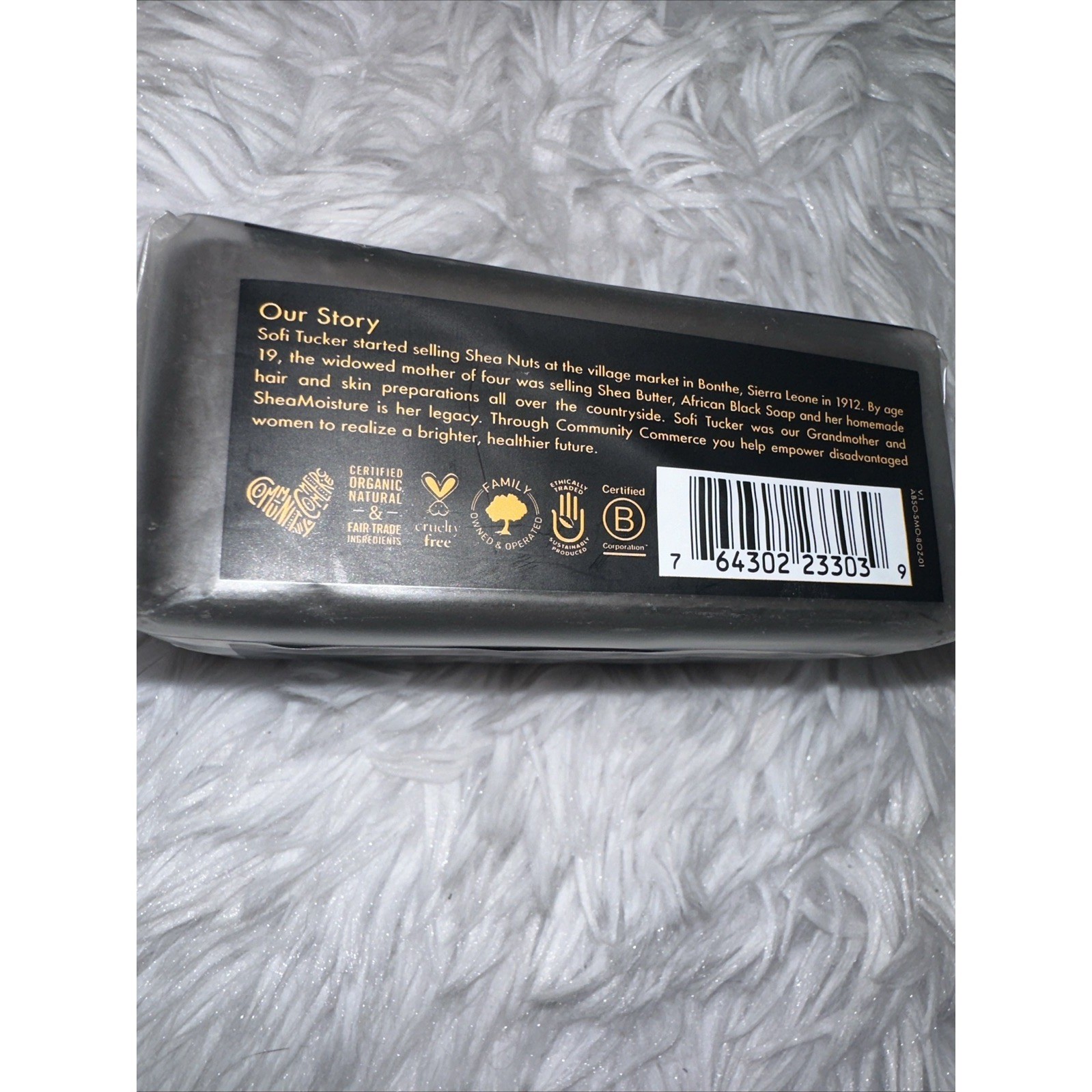 SheaMoisture African Black Soap Bar with Shea Butter for Dry Skin 8oz 230g
