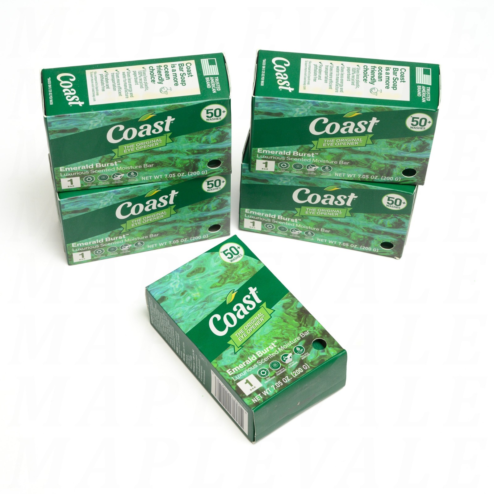 Coast Emerald Burst Moisturizing Soap Scented XL Bars 5 pack (7.05 Oz ea)