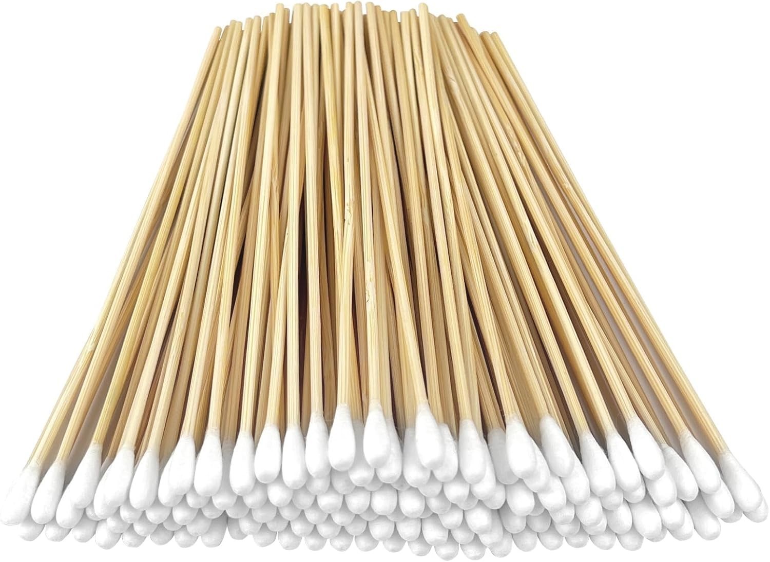 200 Count 6 Inch Long Cotton Swabs with Wooden Handles Cotton Tipped Applicat