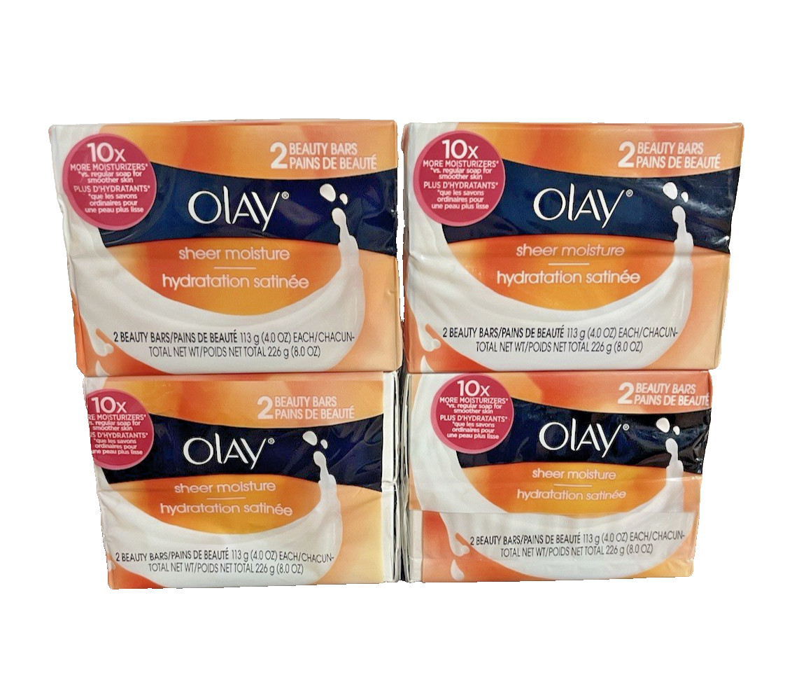 Olay Sheer Moisture Beauty Bars Old Formula Discontinued Sealed 8 Bars Total