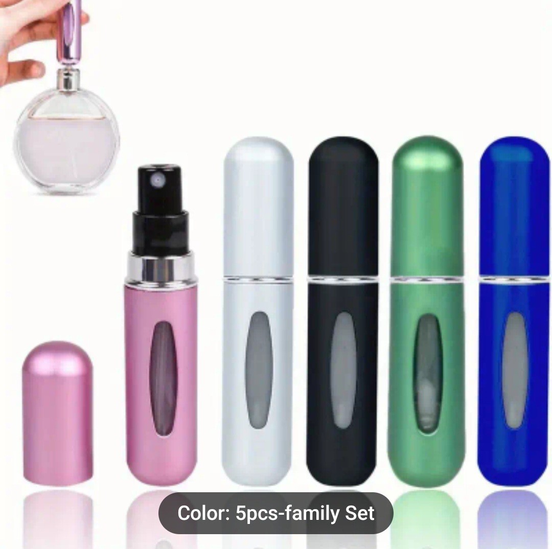 Perfume Travel Refillable 5ML Mini Perfume Bottle 5pcs Portable Spray Atomizer