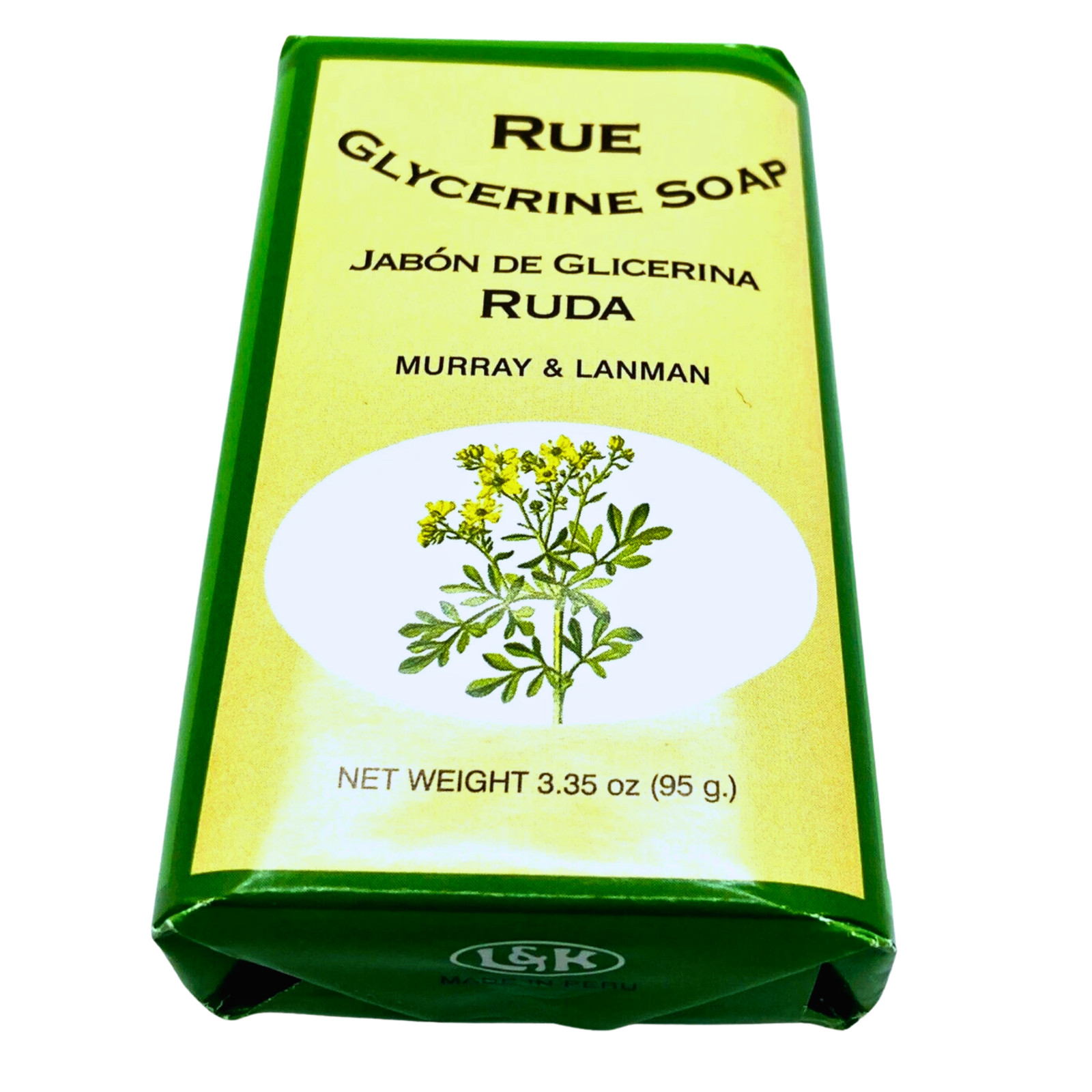 Murray & Lanman Rue Glycerine Soap Bar 3.35 oz Jabon de Ruda Single Bar