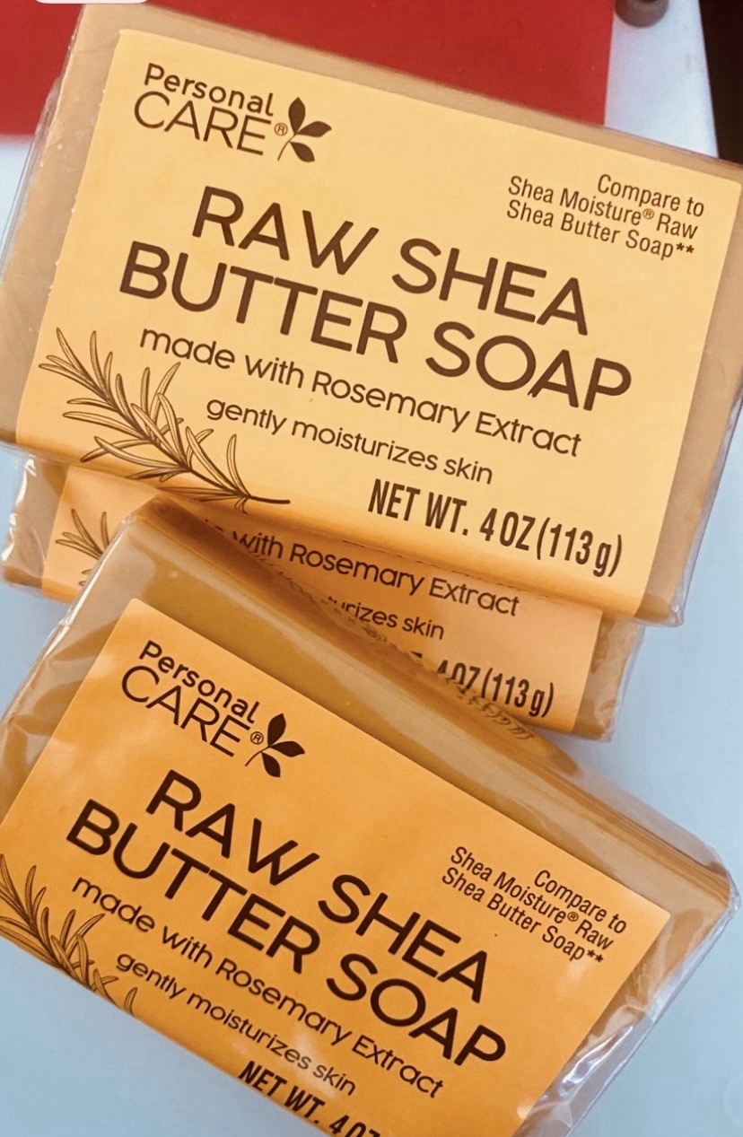 Personal Care Raw Shea Butter Soap Rosemary 4 oz Hydrating Rectangular (x5)