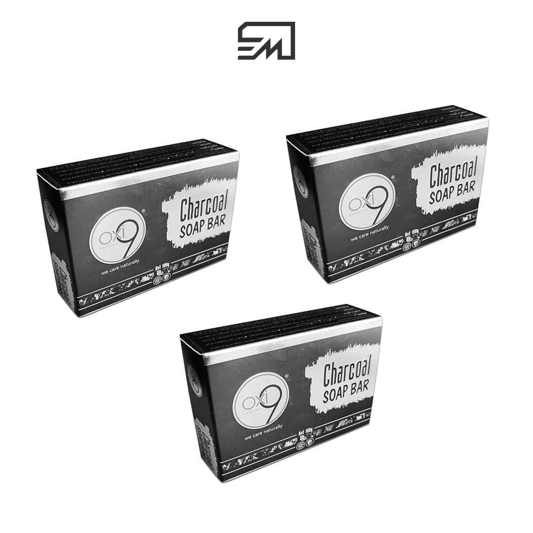 3 ACTIVATED CHARCOAL Soap Bar – Reduce Oil, Blackheads, Dead Skin, Treats Acne