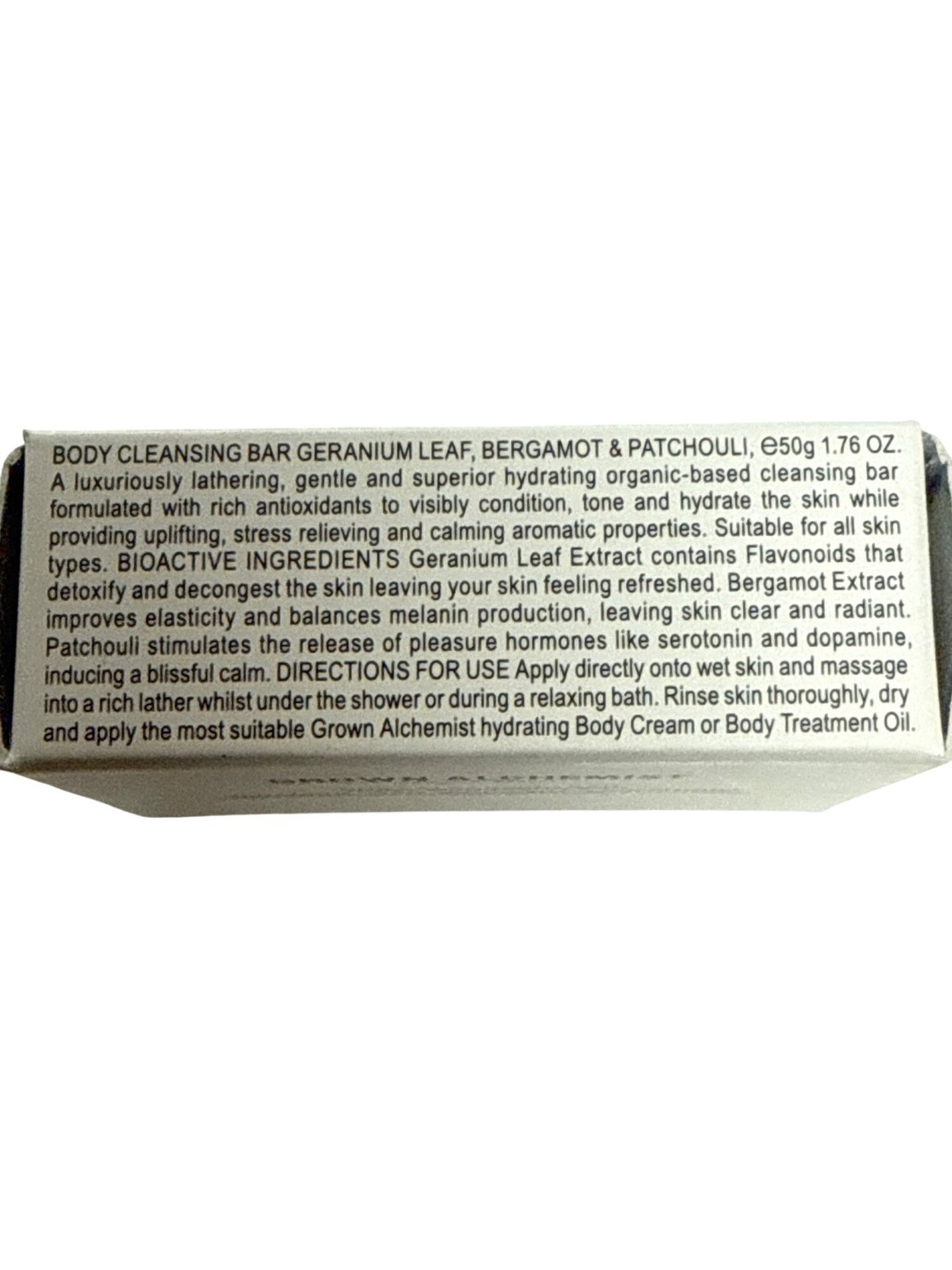 Grown Alchemist Body Cleansing Bar Geranium Leaf Bergamot Patchouli Lot of 4 NEW