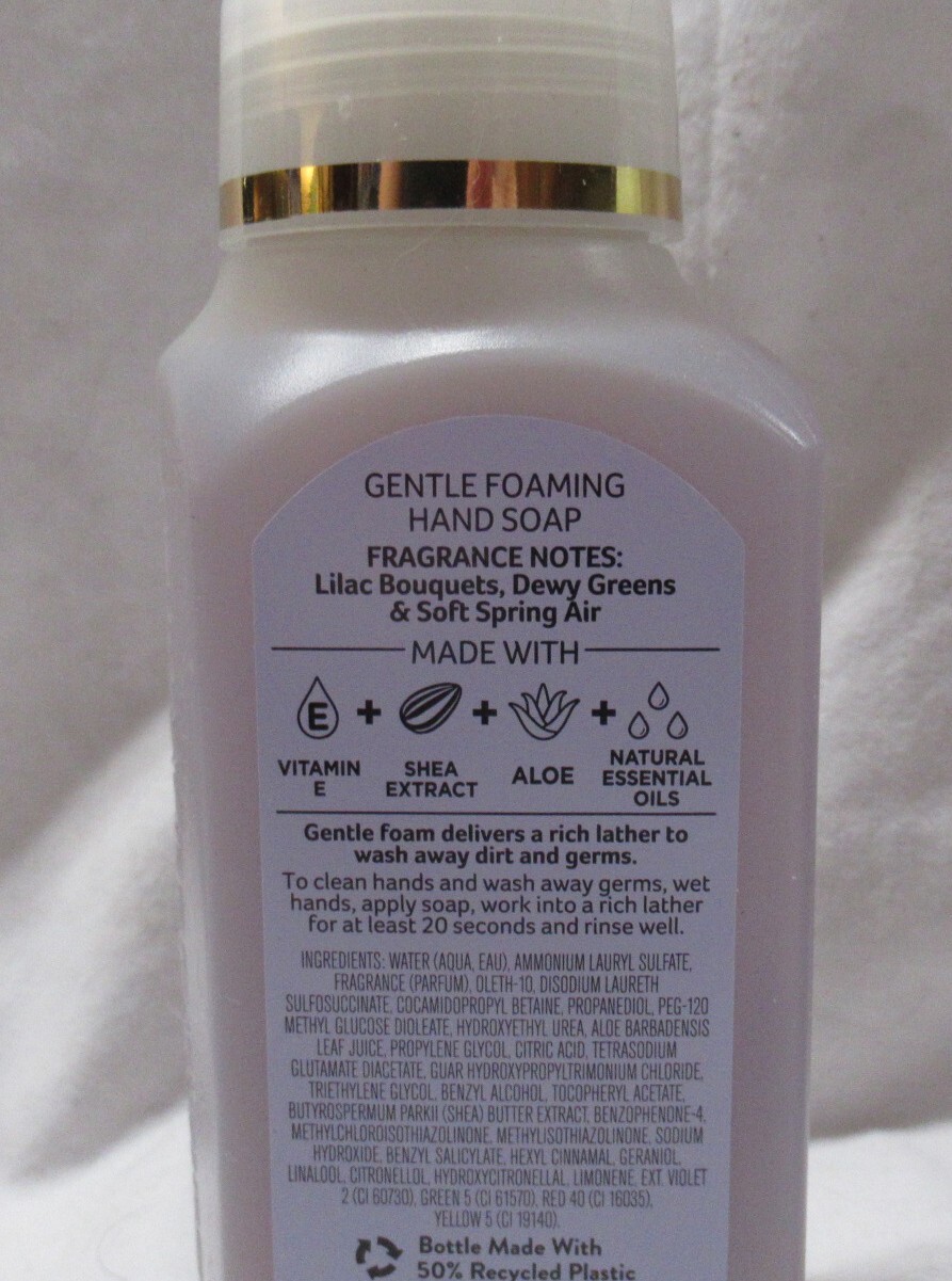 Bath & Body Works Gentle Foaming Hand Soap Set Lot of 2 FRESH CUT LILACS