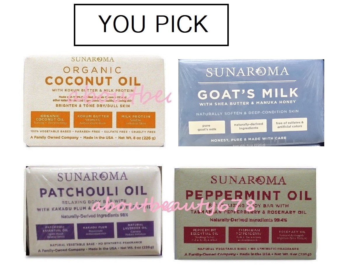 Sunaroma Bar Soap 8 Ounce “Choose Scent”