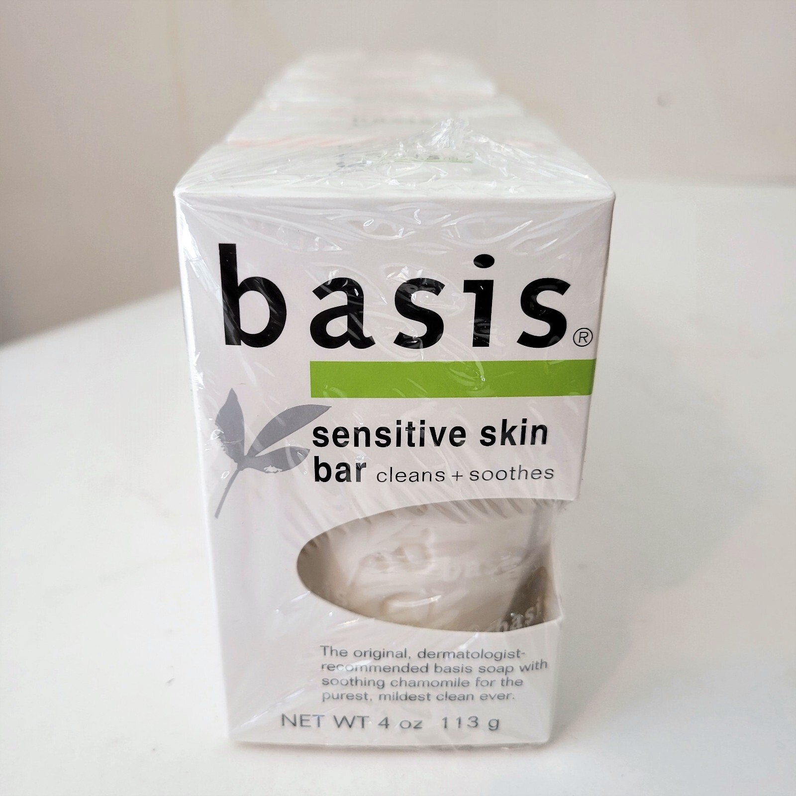 Basis Sensitive Skin Bar Soap – Body Wash Bar Cleans, Soothes w/ Chamomile 6 Pk