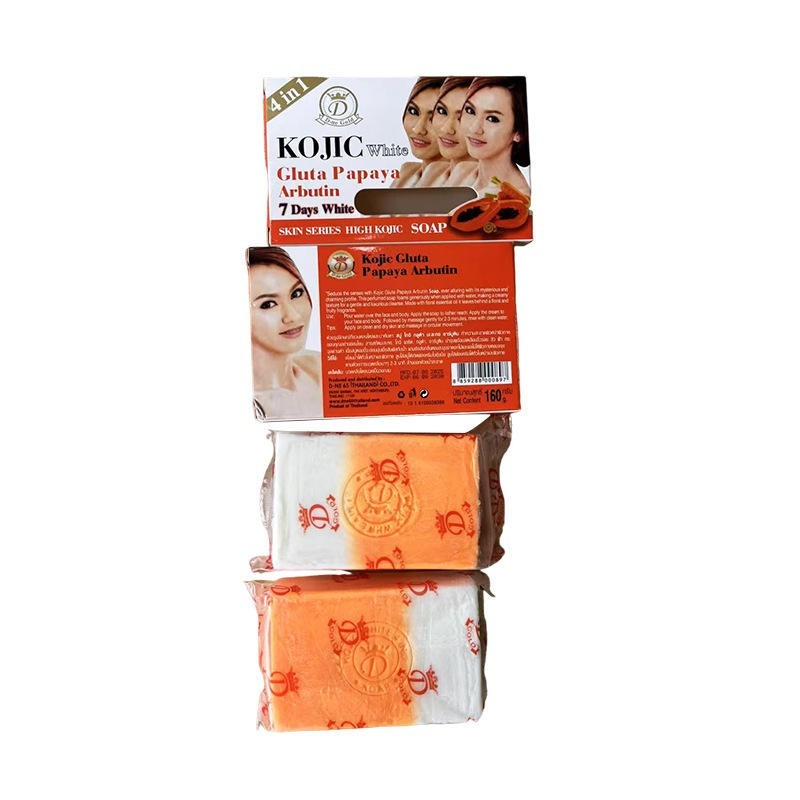 X3 Kojic White Gluta PAPAYA Arbutin 7 Days Whitening Soap Clear spot 160g