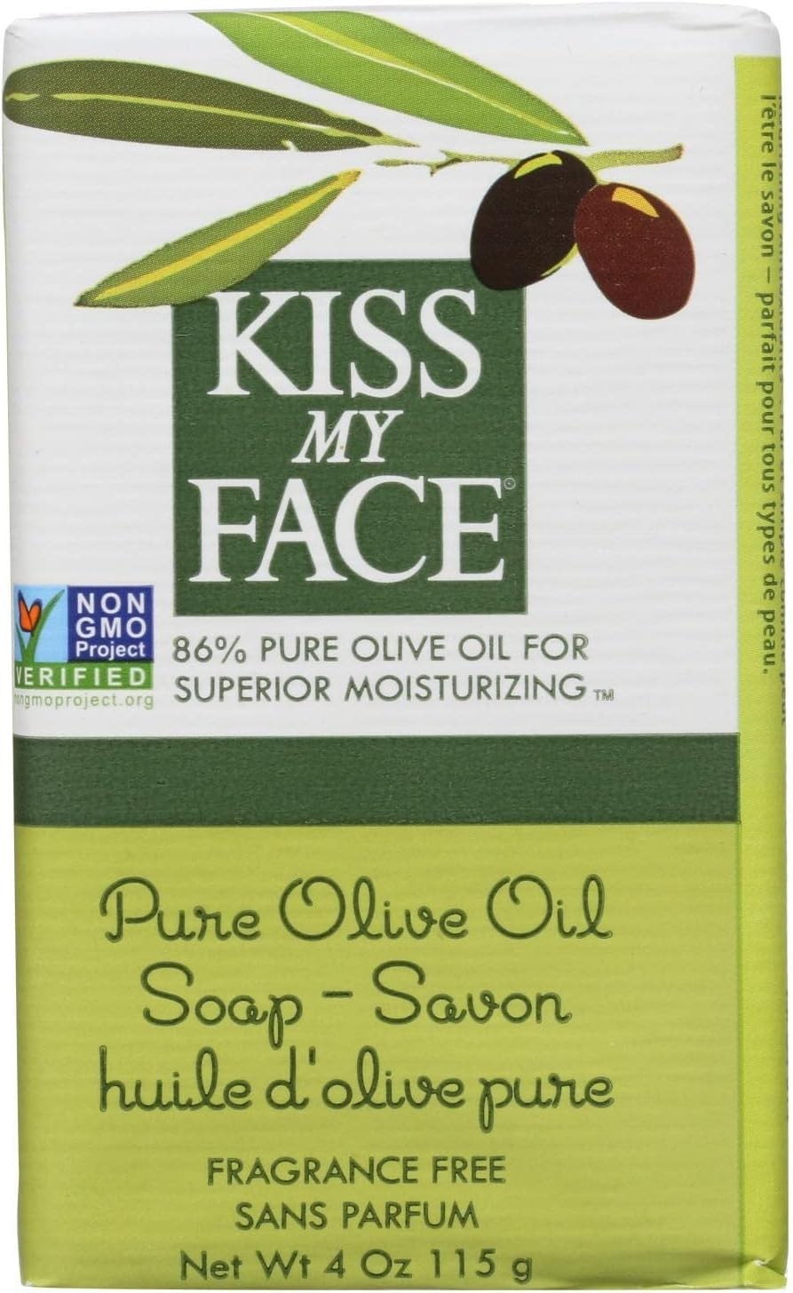KISS My FACE BAR SOAP,Pure Olive Oil, 4 OZ Free Sh8ipping