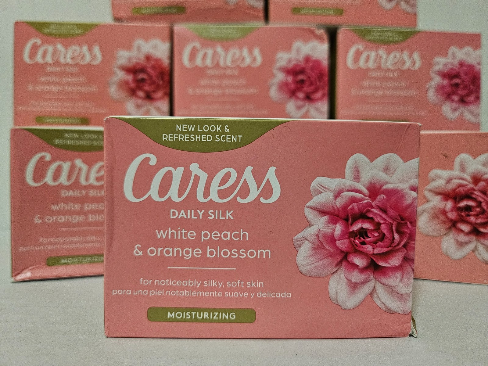 (Lot of 11) Caress Daily Silk White Peach & Orange Blossom Soap Bars 3.75 oz