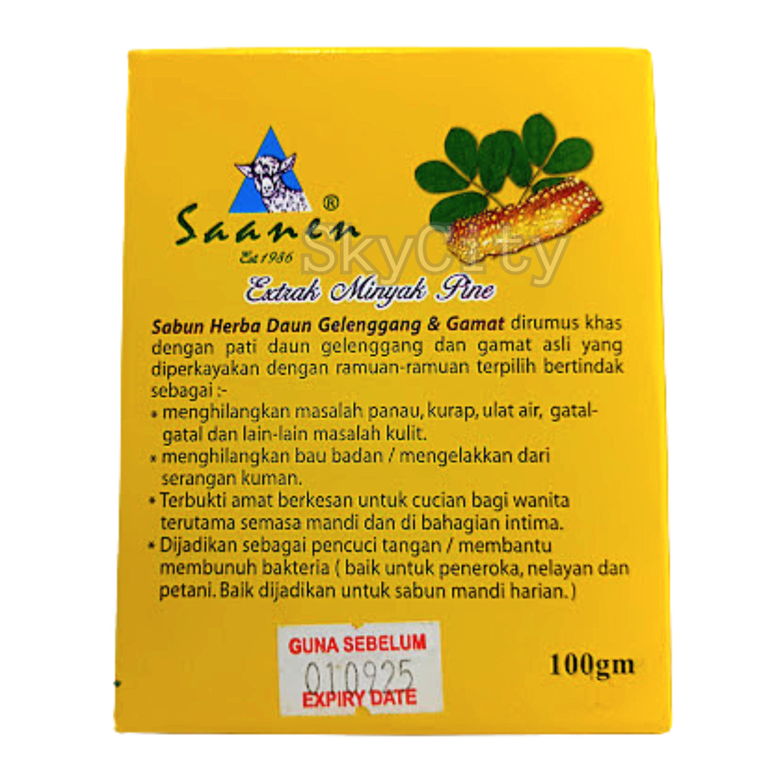 Senna Gelenggang & Gamat Soap Natural Organic Herbs For Itchy Dry Skin Laxative