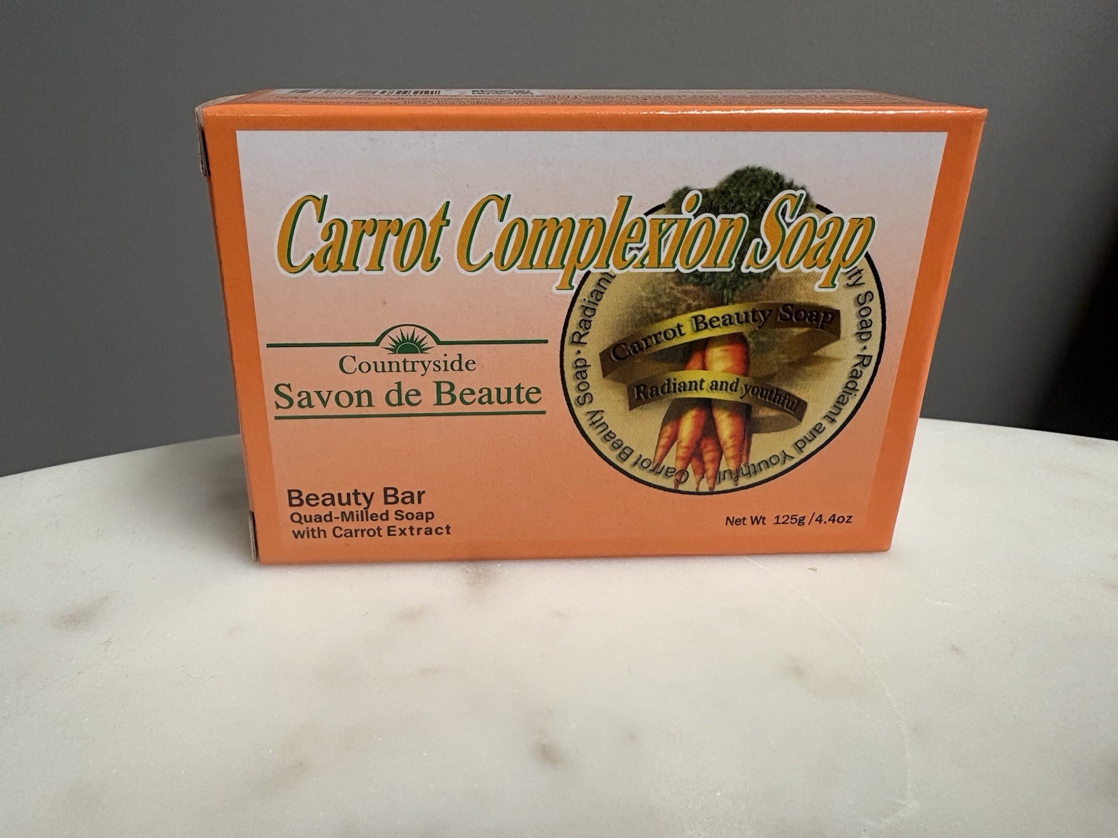 Countryside Savon de Beaute Carrot Complexion Beauty Bar Soap 4.4oz Paraben-Free