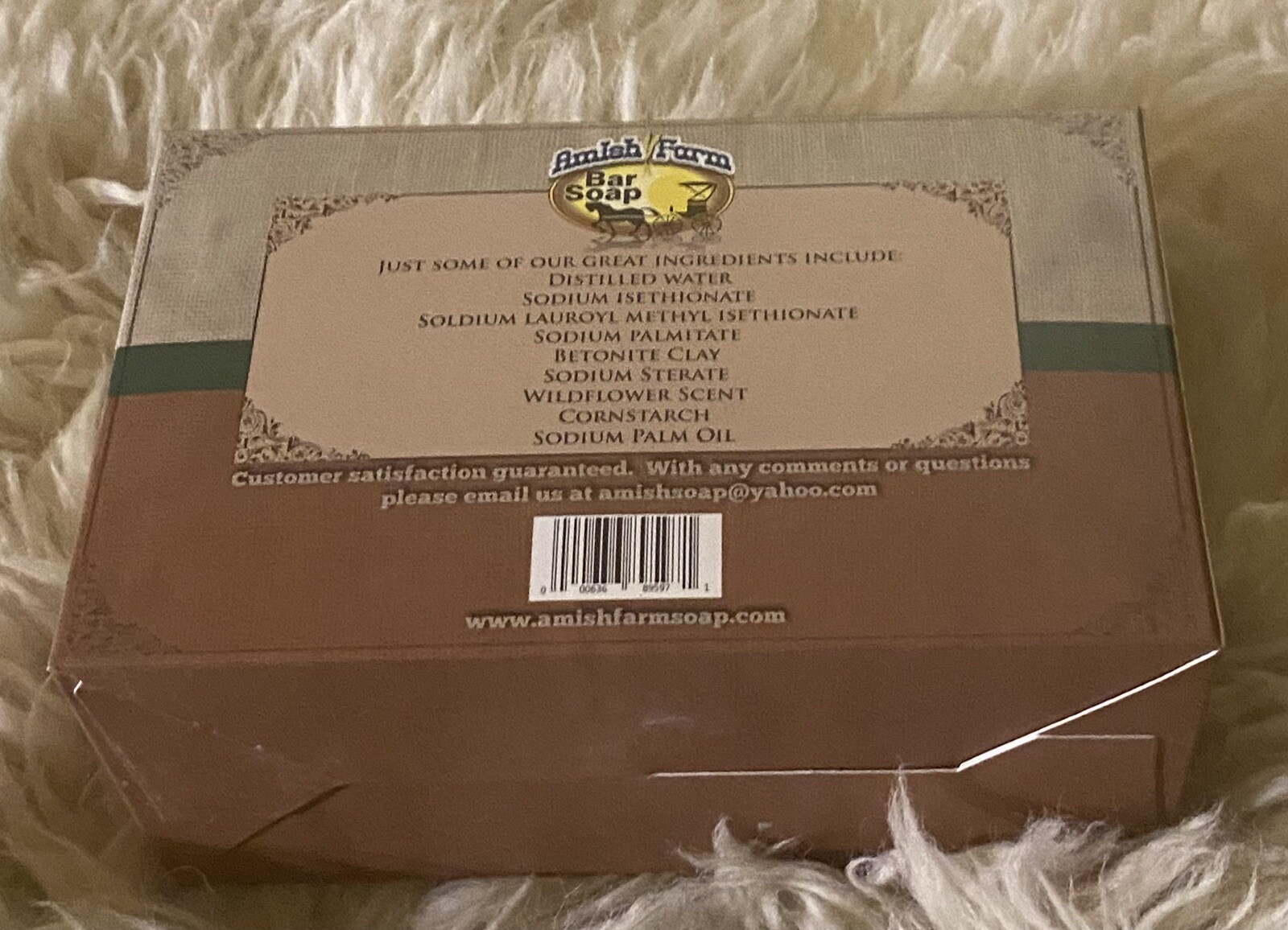 Amish Farm Handcrafted Natural Ingredients Bar Soap 6 Huge 6+ oz Bars in Box