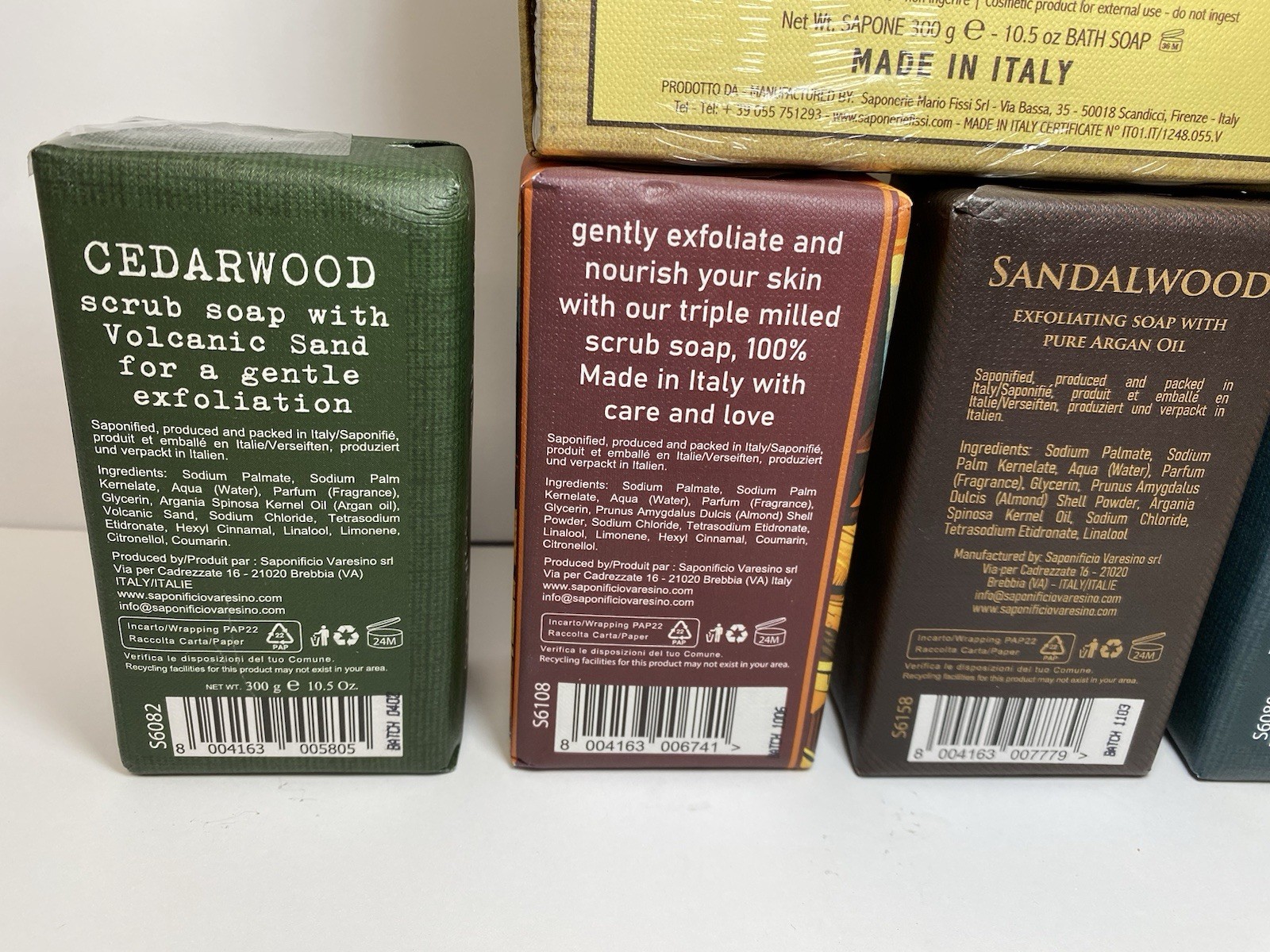 Lot of 5 Sapone Artigianale Italiano Made in Italy 300g Bath Soap Gift Set