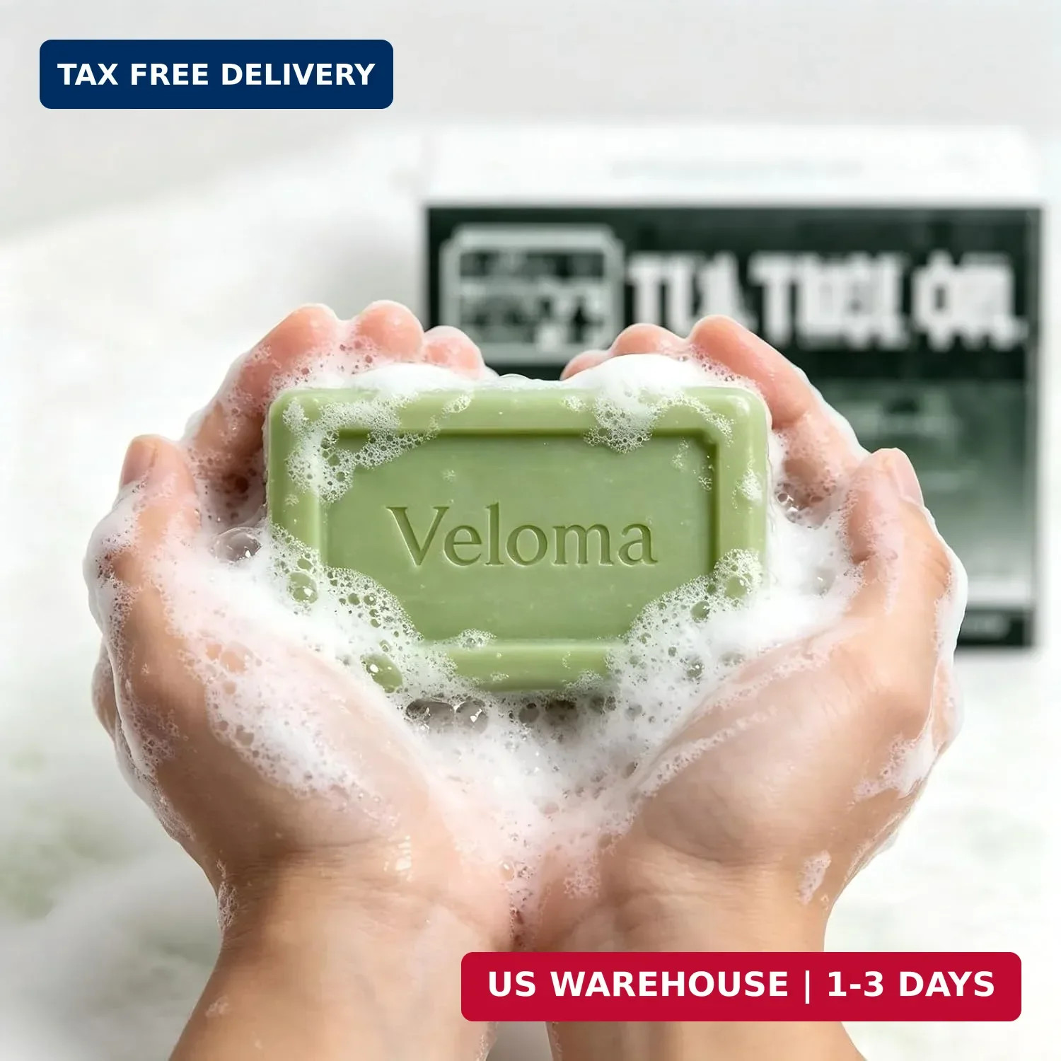 Veloma Antifungal Soap,Veloma Soap,Tea Tree & Eucalyptus & Coconut Oil & Witch H