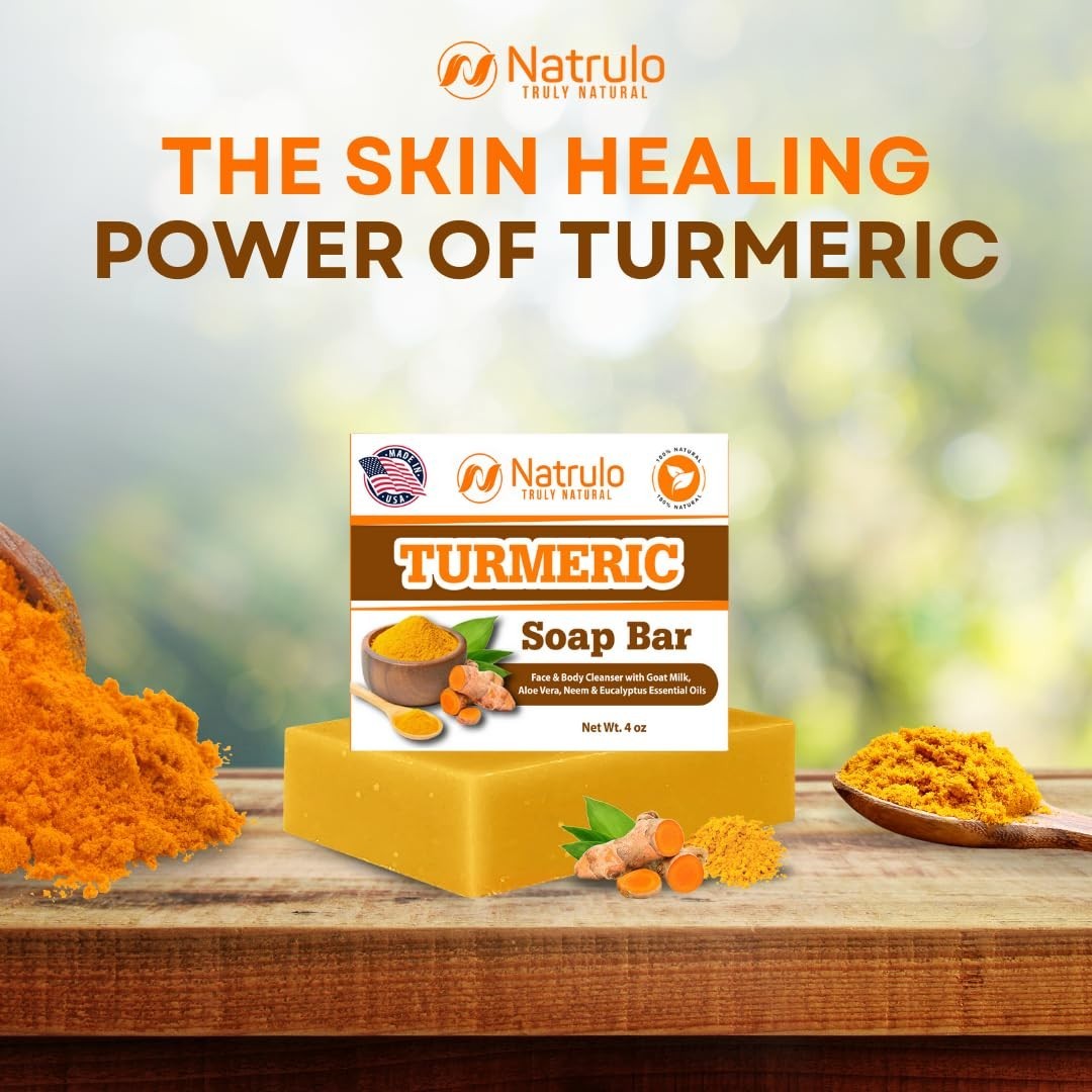 Turmeric Soap Bar for Face & Body – Natural Turmeric Skin Brightening Soap for D