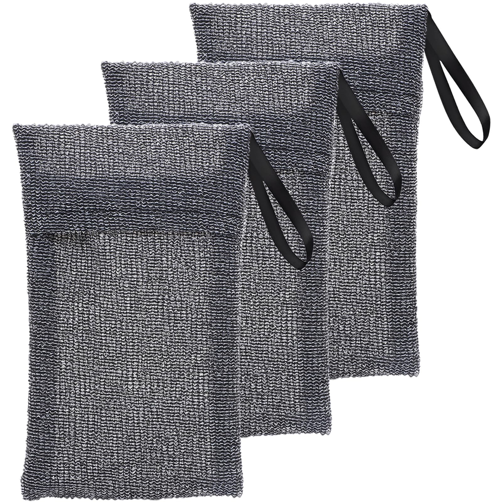 Travel Soap Saver Bag 3 Pcs Pocket 1 Count (Pack of 3), Black and White