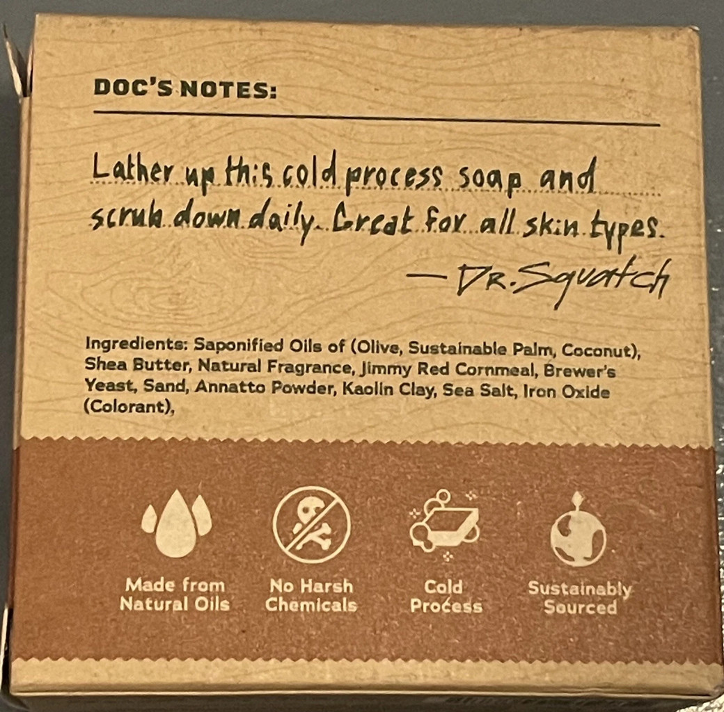 NIB DR. SQUATCH MEN’S NATURAL SOAP WOOD BARREL BOURBON 5 OZ BAR X 2 BARS