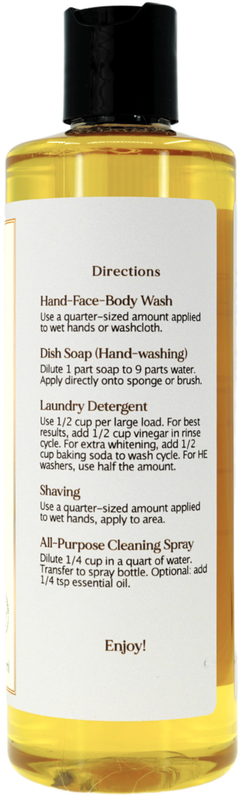 Oud Liquid Castile Soap (Disc Cap) – Organic Ingredients, for Sensitive Skin