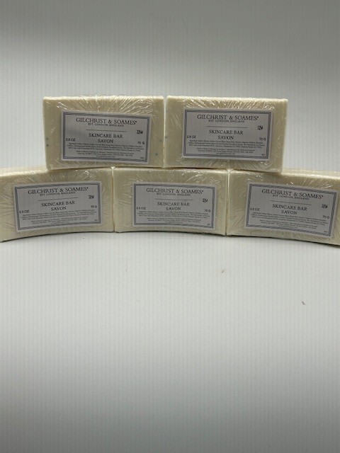 5 Bars of Gilchrist & Soames Skincare Bar Savon 2.5 oz, London Rectangle Saddle