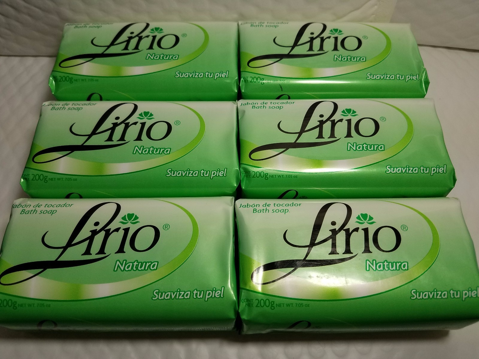 6 PACK LIRIO NATURA BATH SOAP BIG SIZE 200 GR 7 OZ RARE HOT SALE SKIN CARE