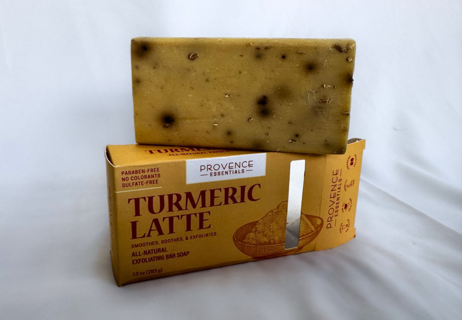 2 Pack Provence Essentials Turmeric Latte All Natural Exfoliating Bar Soap 10oz