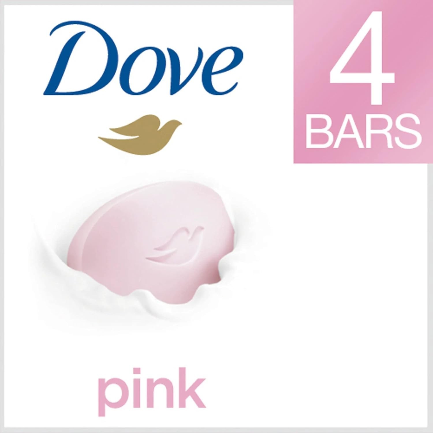 Dove Pink Beauty Bar Soap 4 Pack 100g Moisturizing Cream Gentle Skin Care NEW