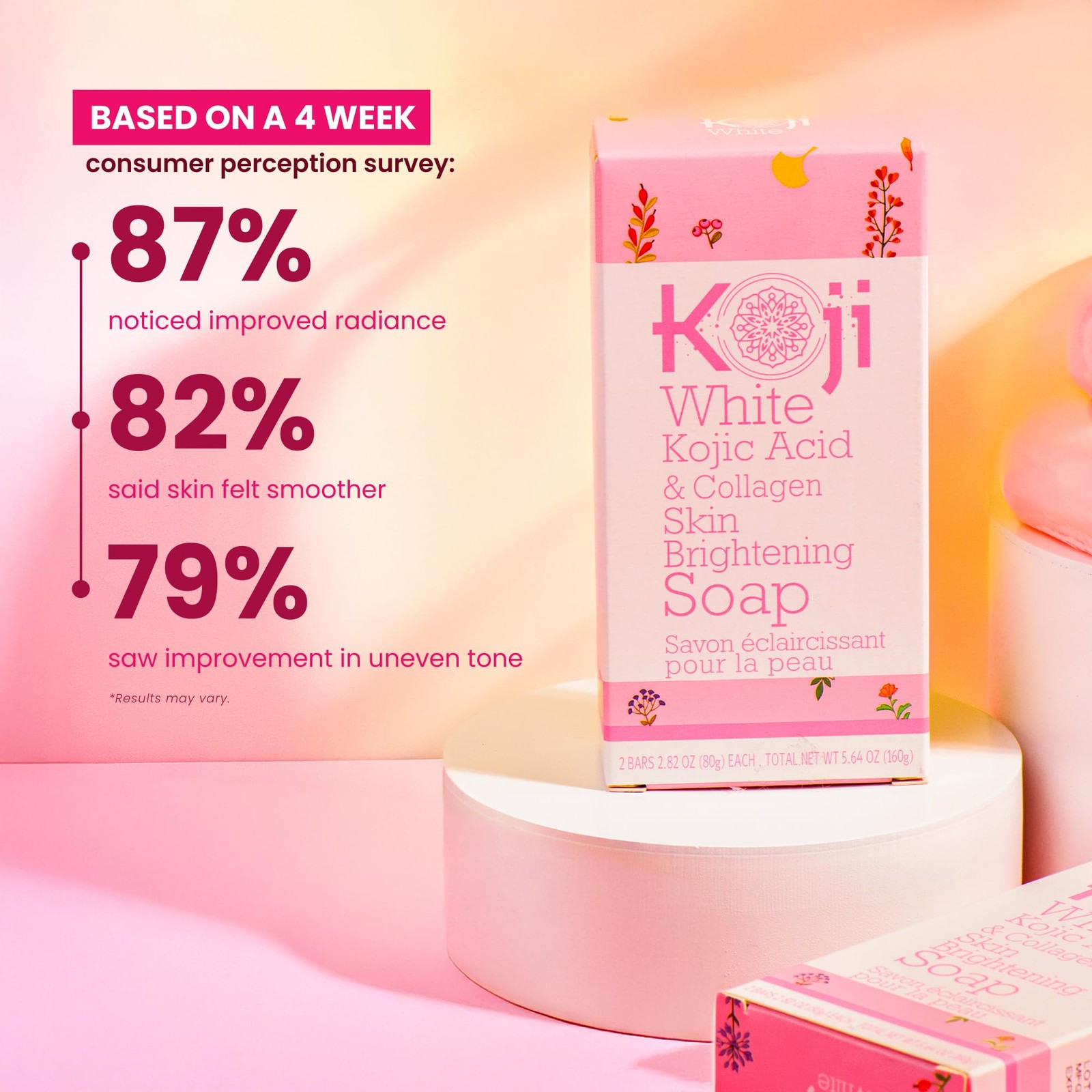 Kojic Acid & Collagen Skin Brightening Soap for & Natural Glowing Skin – Mois…