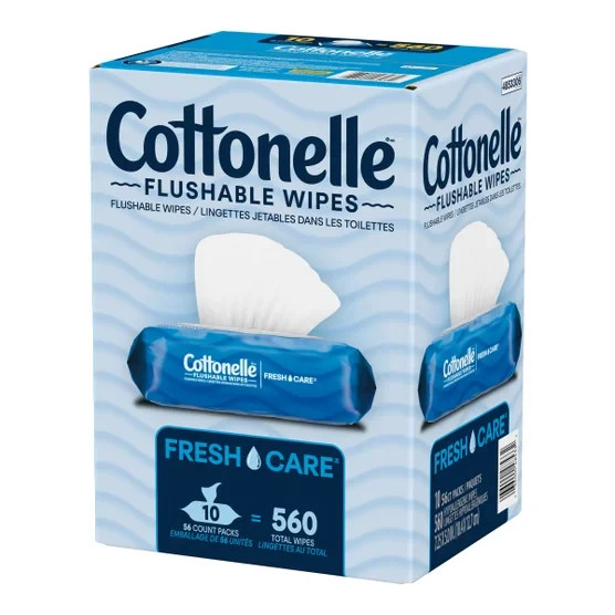 Cottonelle Flushable Wipes 560 Ct – Fresh Care Septic Safe Alcohol-Free Wipe Lot