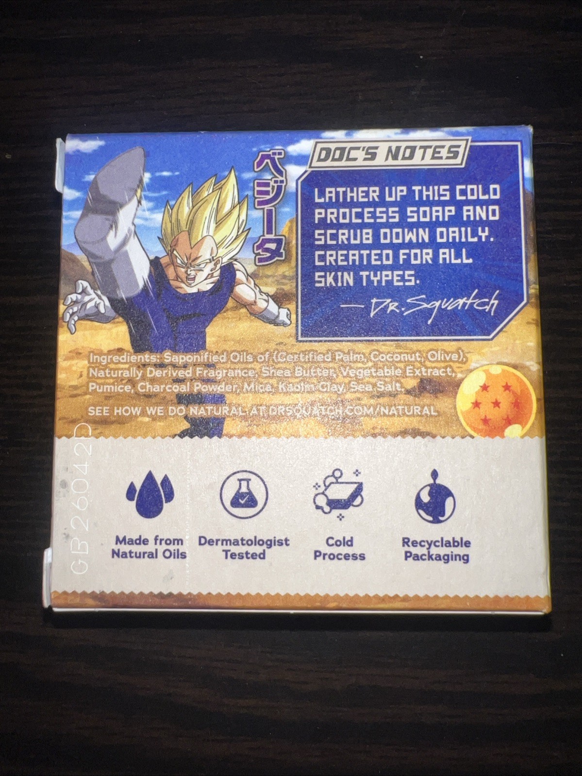 Dr. Squatch FINAL FLASH FRESH Natural Soap Bar MEDIUM Grit DRAGON BALL Z Lmt Ed