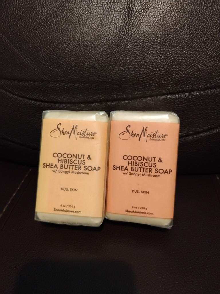 2 – Shea Moisture Coconut & Hibiscus Shea Butter Bar Soap 8 oz Each C21
