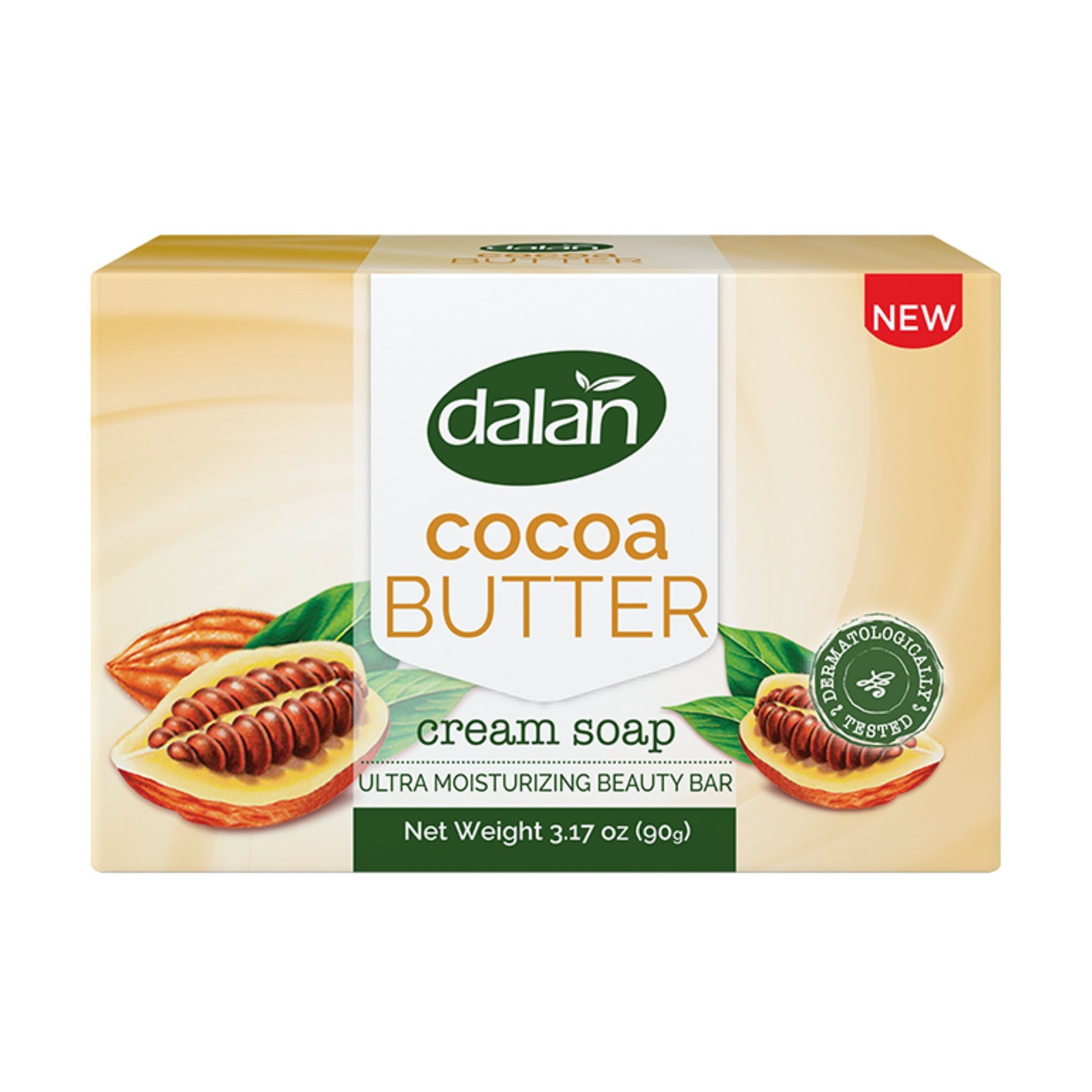 Dalan Cocoa Butter Cream Soap Bar, 6 Bars x 3.17oz Each
