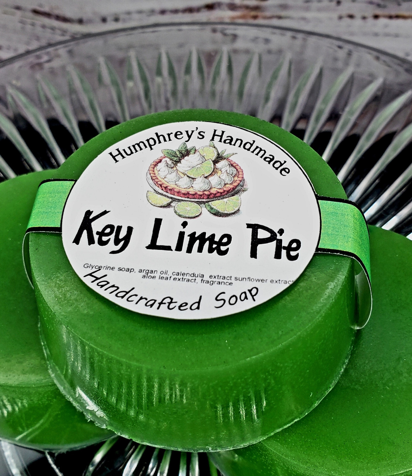 KEY LIME PIE Soap Shave Shampoo Bar Unisex Glycerin Stocking Stuffer Tart Sweet