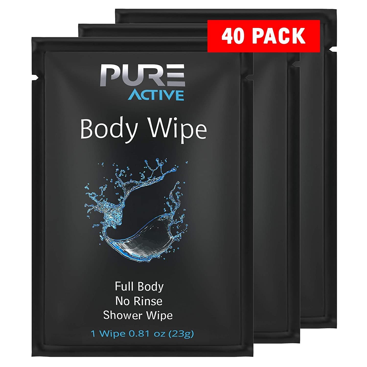 Shower Body Wipes, 40 Individually Wrapped Personal Hygiene Body Wipes for Wo…