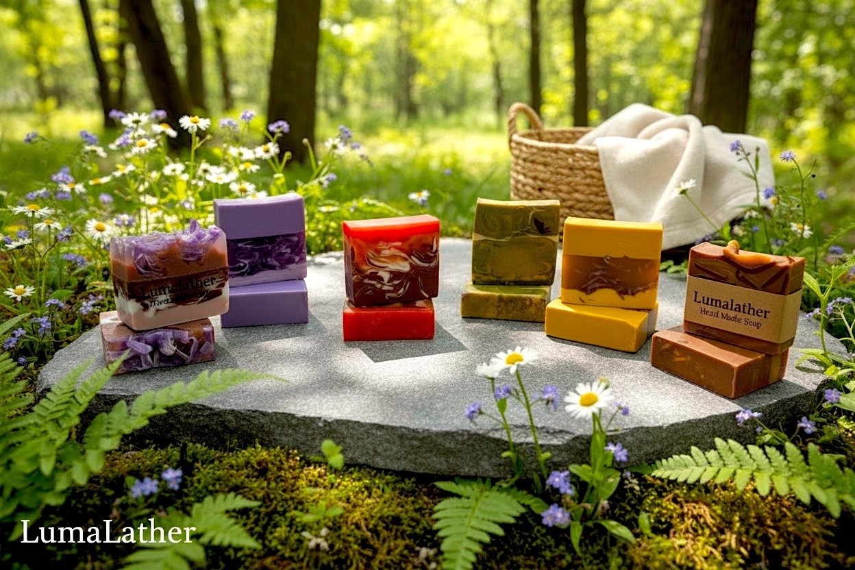 LumaLather Handmade Soap Gift Set of 6 Save 10%|Artisan Moisturizing Bath Soap