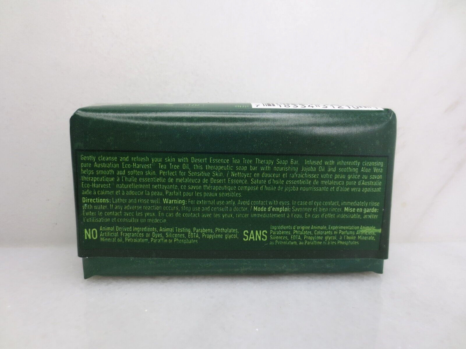DESERT ESSENCE TEA TREE THERAPY SOAP BAR 5 OZ NWOB LOT OF 2