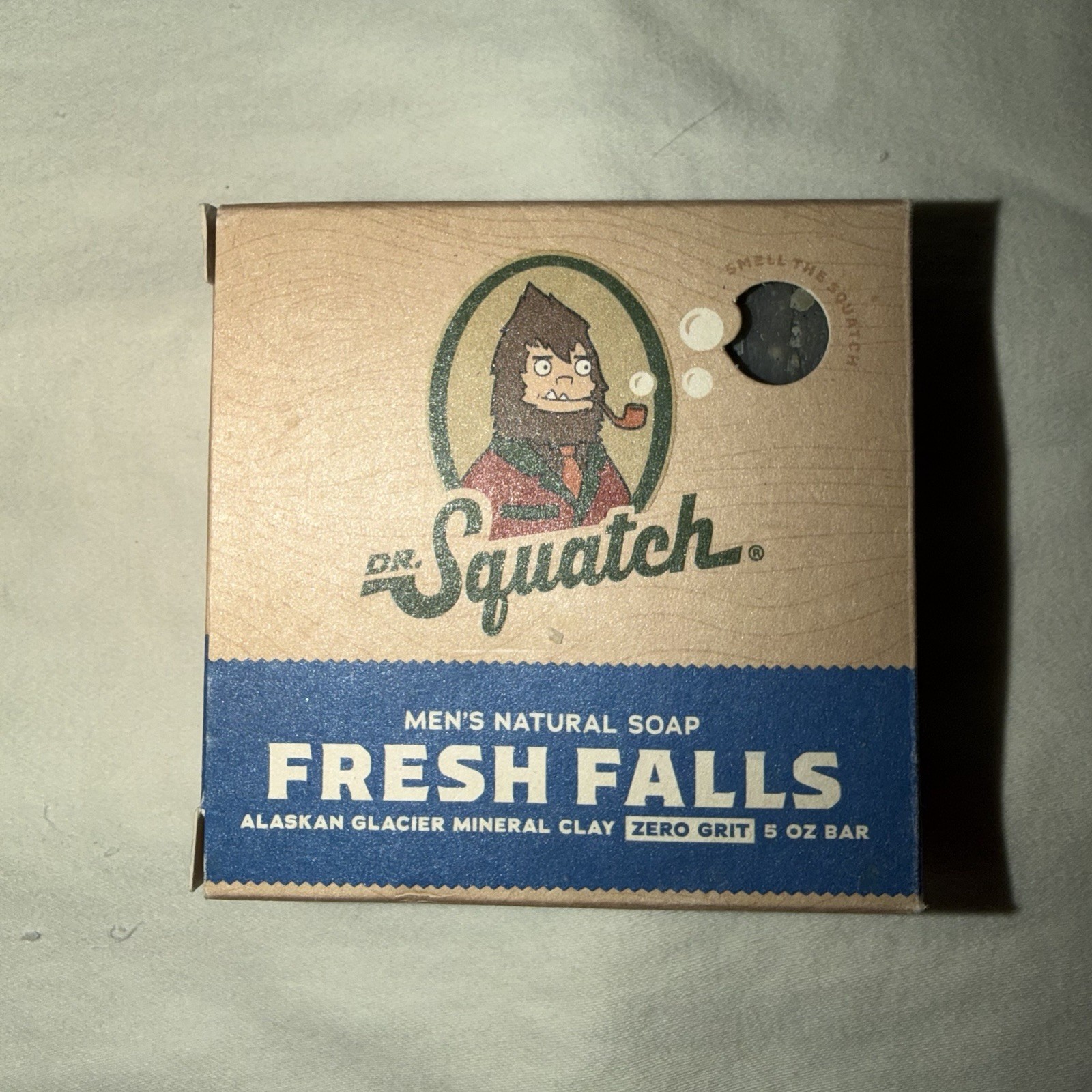 Dr. Squatch Natural Soap Fresh Falls Alaskan Glacier Mineral Clay Zero Grit 5oz