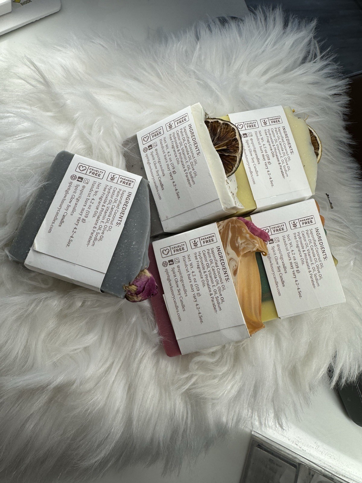 Spirit Glow Home & Body Essentials Artisan Bar Soap Set Assorted 4.2-4.5oz