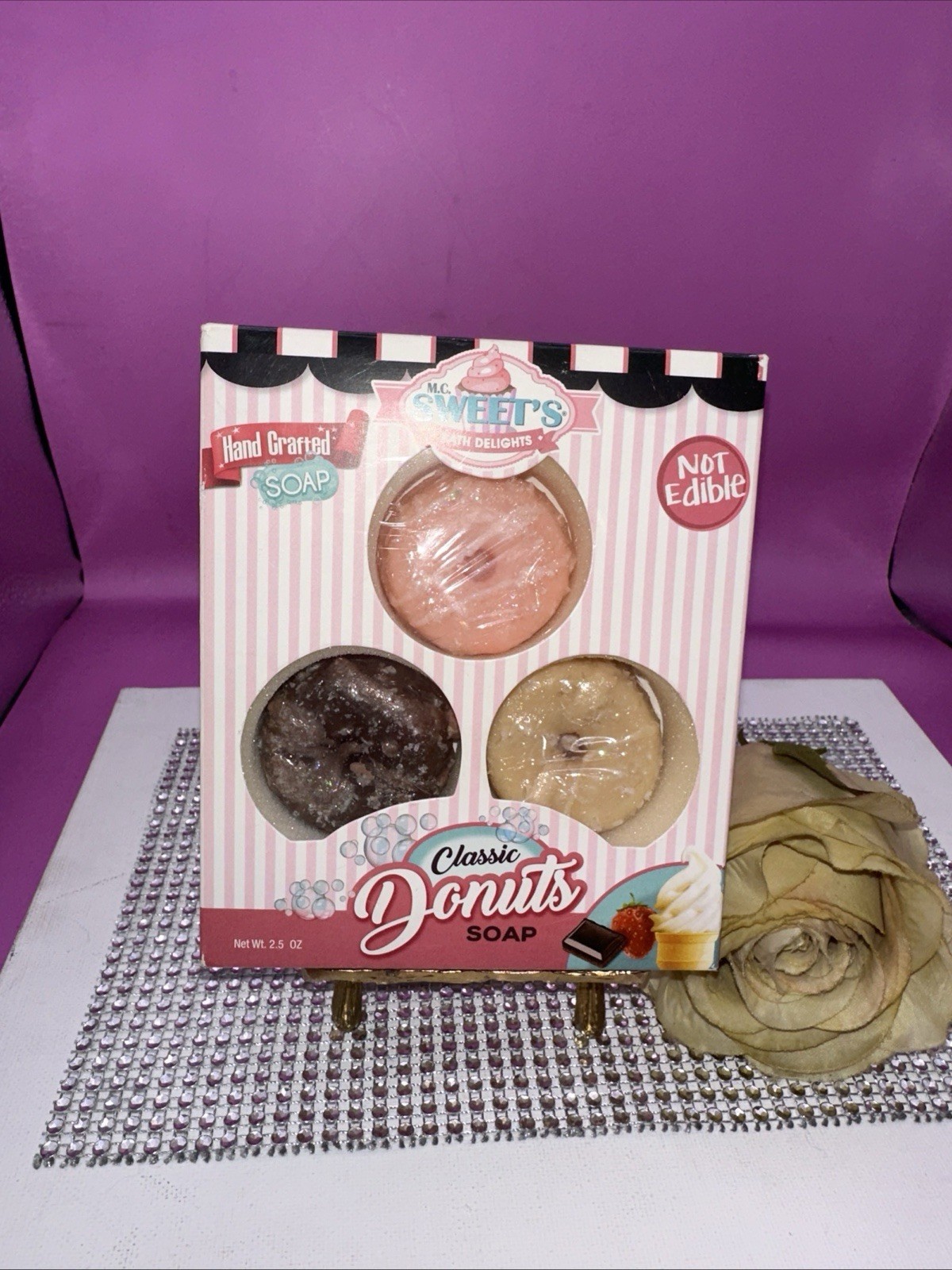 M.C. Sweets Bath Delights, Classic Donuts 🍩 Hand Crafted Soap 🧼 NEW USA