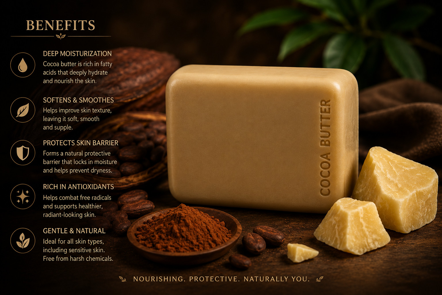 Natural Cocoa Butter Soap – Deep Moisturizing & Nourishing Care