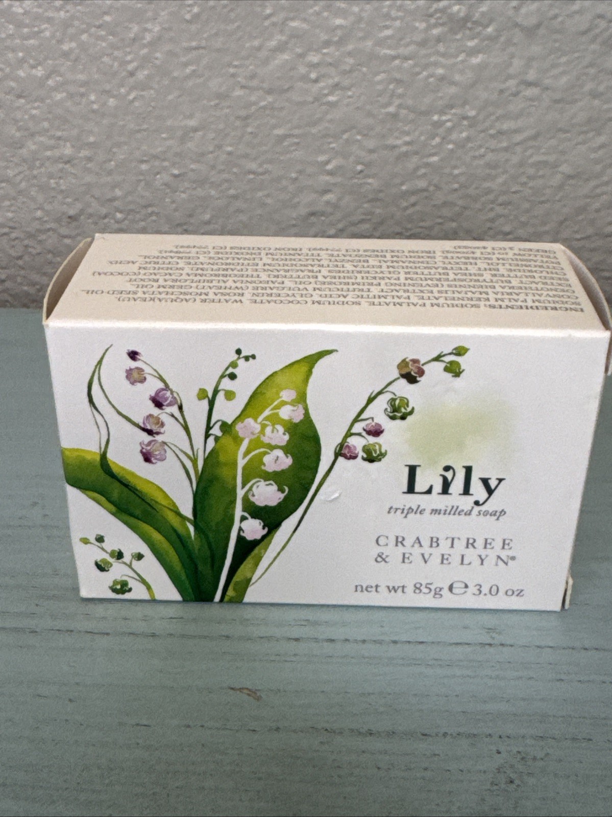 Crabtree & Evelyn LILY Hydrating Single Soap Bar Triple Milled 3.0 oz. (85g) USA