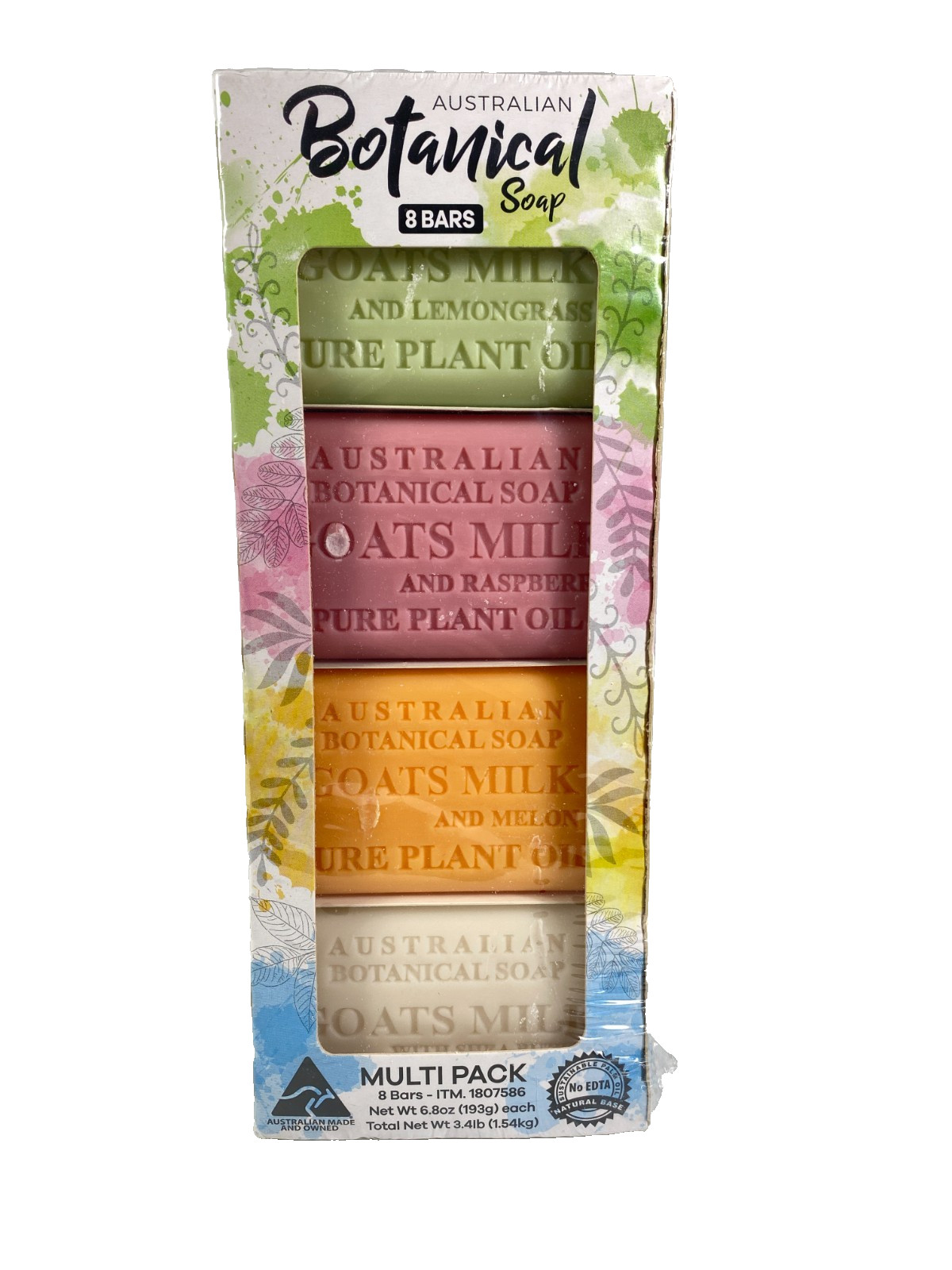 Australian Botanical Goats Milk Soap Bars 8 Bars pack